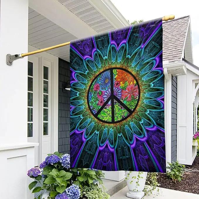 FLAGWIX Flags - Hippie Just A Little Something To Brighten Your Day Flag QNK163F, House Flag (29.5" x 39.5") - USA House Garden Flags Premium Polyester - Decorative Outdoor Flags by GreenHaven Gardens
