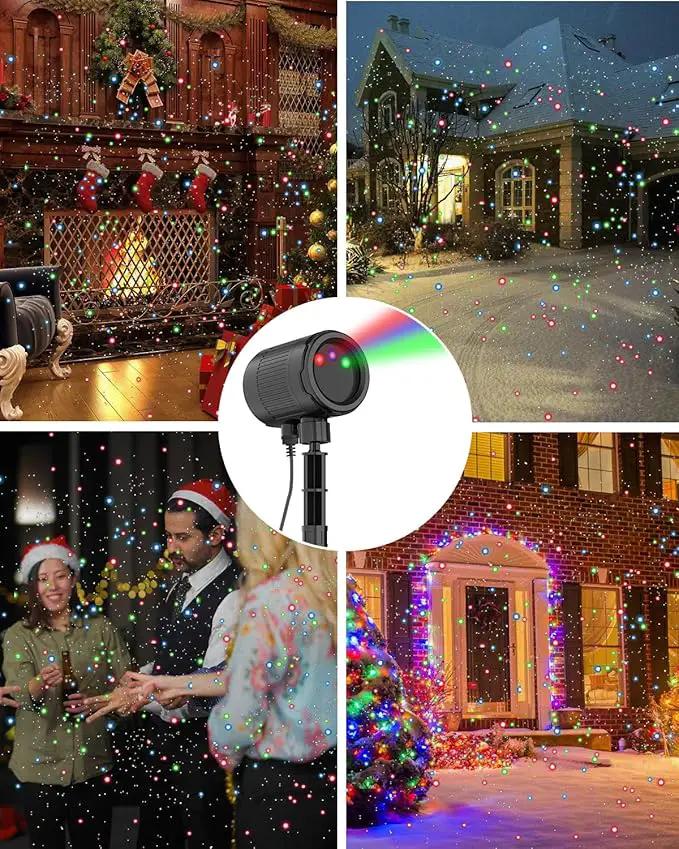 Christmas Laser Lights, RGB Laser Projector Light with RF Remote,Timer, Christmas Decorations Holiday Gift Projector for Xmas Home Garden Yard Party Outdoor Indoor Lights Show by GreenHaven Gardens
