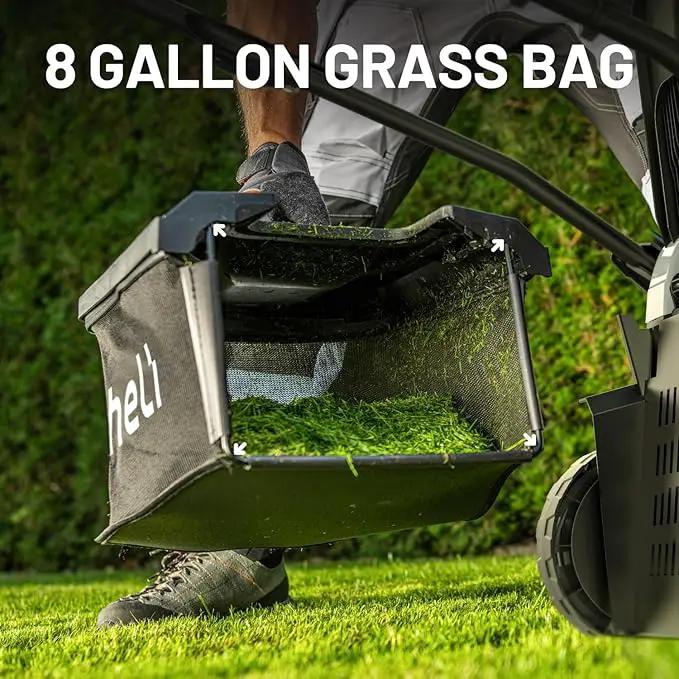 Litheli Lawn Mower 18" Electric Self Propelled for Garden Yards, Lightweight Cordless Lawn Mower Brushless with 6-Position Height Adjustment, 2 x 20V 4.0Ah Battery by GreenHaven Gardens