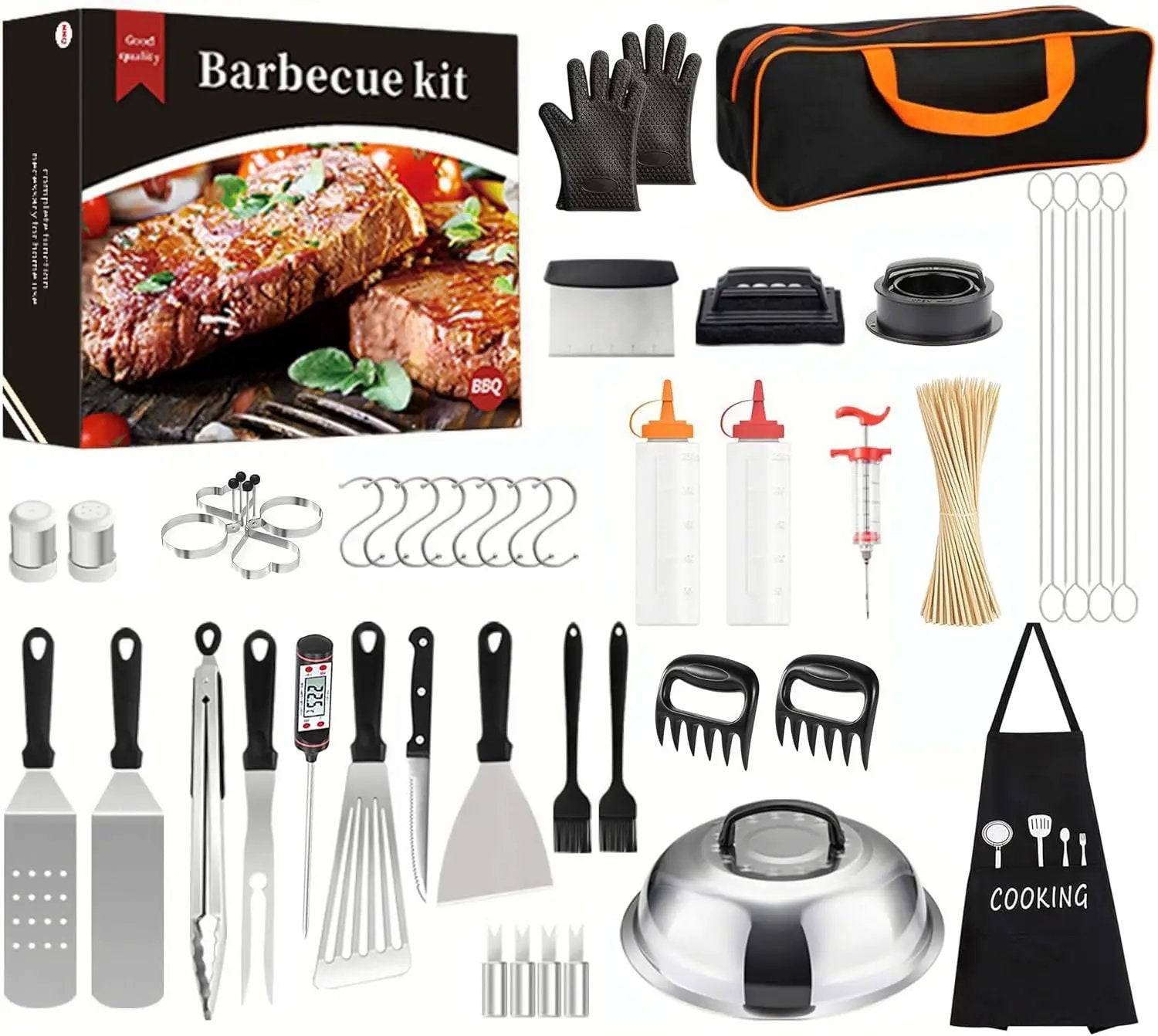 MURRI&MURRDI 149 Pcs Griddle Grill Tools Set, Stainless Steel Griddle Accessories Kit for Blackstone and Camp Chef, BBQ Grill Barbecue Tool Set with Carry Bag Barbecue Accessories Gifts for Men by GreenHaven Gardens