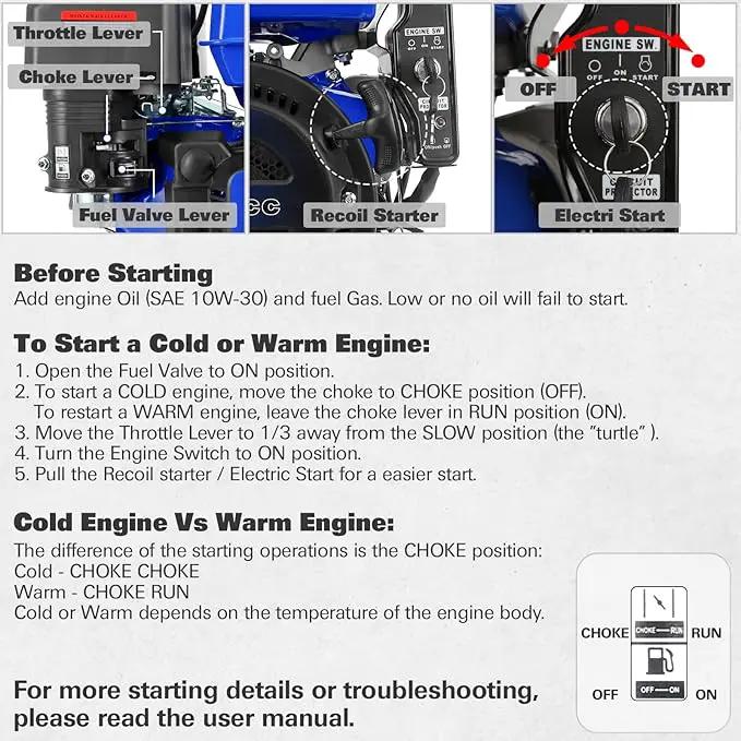BILT HARD 420cc 15HP Gas Engine with Electric Start, Horizontal Shaft 4 Stroke OHV Gas Motor, Gas Powered Multi-Use Engine by GreenHaven Gardens