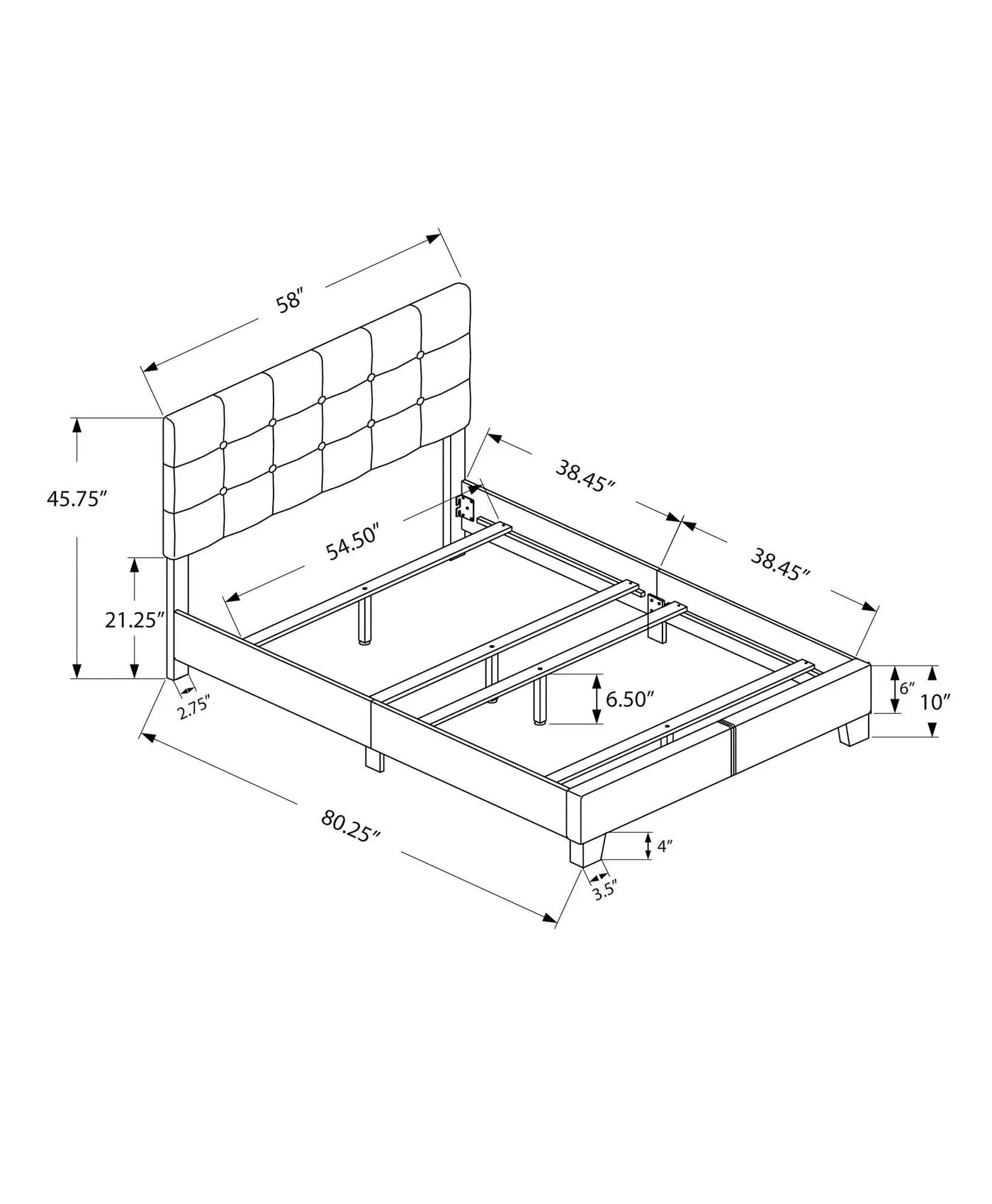Transitional Upholstered Bed Frame by HouseOfZazla