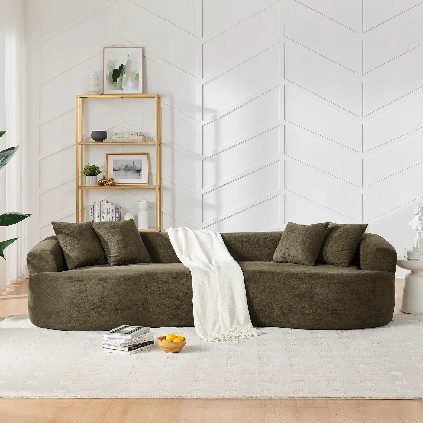 4 Seater Curved Cloud Sectional Sofa by HouseOfZazla