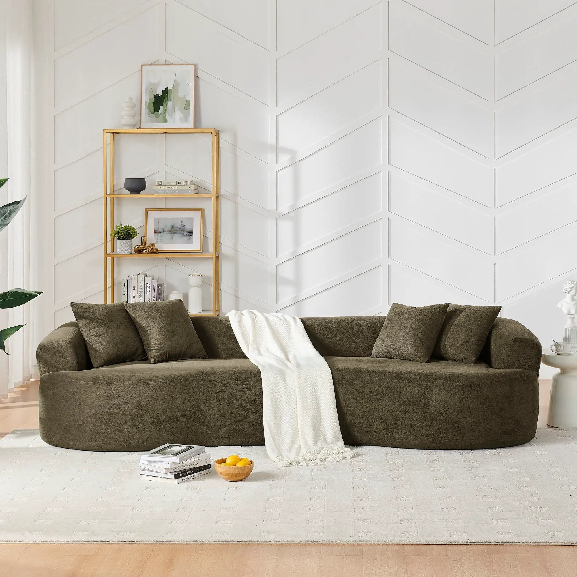 4 Seater Curved Cloud Sectional Sofa by HouseOfZazla