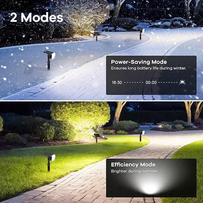 Linkind Solar Spot Lights Outdoor, 60 LEDs Solar Lights Outdoor Waterproof IP67 with 30% Conversion Rate, Ideal for Landscape, Garden, Yard, Pathway (6 Pack, Cool White) by GreenHaven Gardens