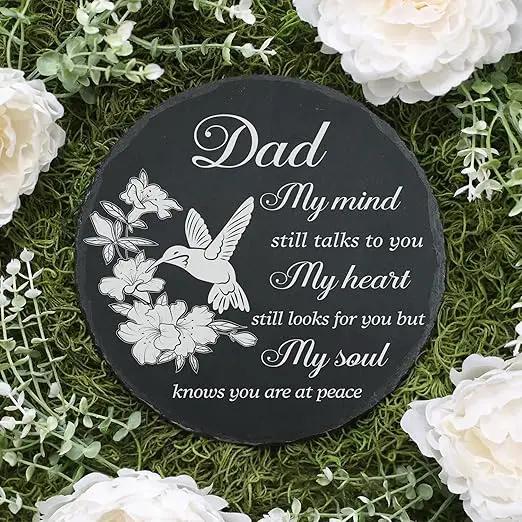 Dad Memorial Stone for Garden Memorial Plaque Father Sympathy Stepping Stone for Loss of Father in Loving Memory of Dad Memorial Grave Stone TNA21 by GreenHaven Gardens