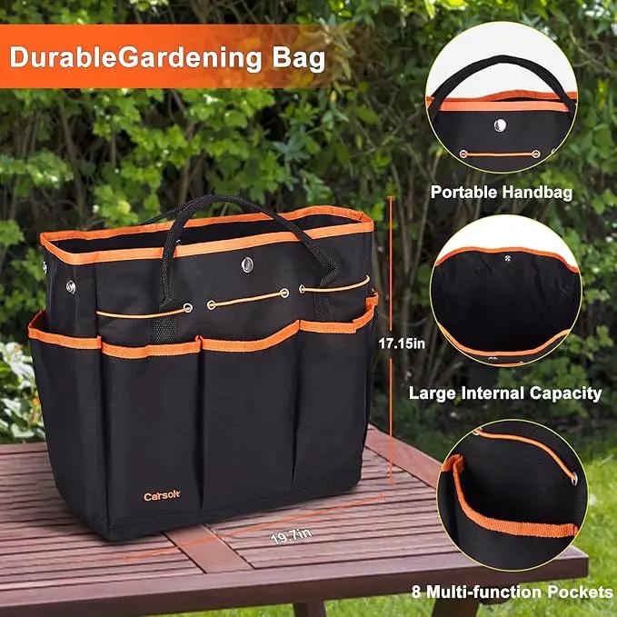 Garden Tools Set, Carsolt 10 Piece Stainless Steel Heavy Duty Gardening Tools Set for Planting Pruning Gardening Kit with Durable Gardening Bag Gloves Gift Box Ideal Garden Gifts for Women Men(Orange) by GreenHaven Gardens