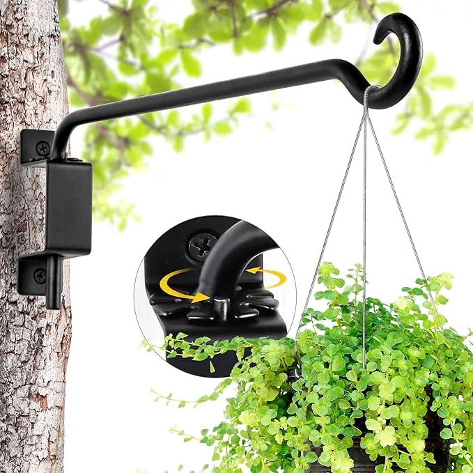 Qiang Ni Swivel Plant Hanger Bracket: Bird Feeder Hanger for Outdoor Wall Mount (12 - B, 12 Inch) by GreenHaven Gardens