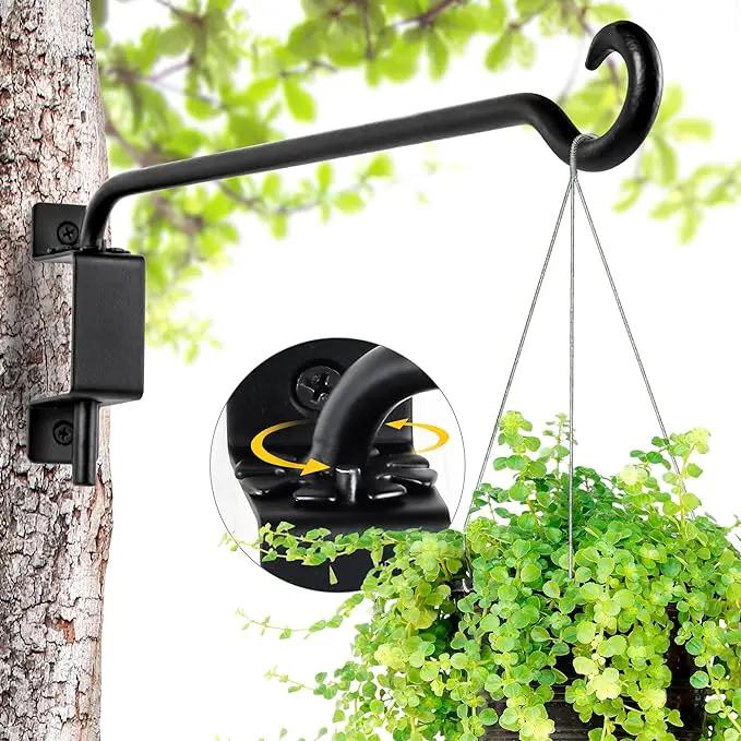 Qiang Ni Swivel Plant Hanger Bracket: Bird Feeder Hanger for Outdoor Wall Mount (12 - B, 12 Inch) by GreenHaven Gardens