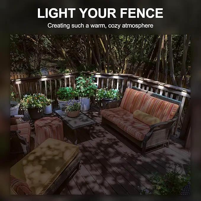 SOLPEX Solar Fence Lights, 6 LEDs Solar Lights Outdoor Waterproof Solar Powered for Deck, Stair, Front Porch, Balcony, Walkway, Garden, Yard, Patio, Pool Decor, IP65 Waterproof (16 Pack, Cold White) by GreenHaven Gardens