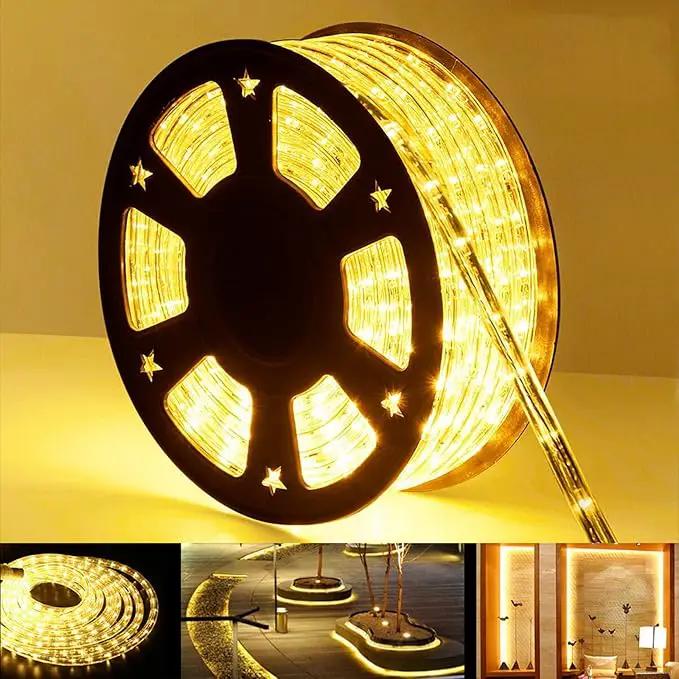 150ft LED Rope Lights Outdoor, 1080 LED Connectable and Flexible Tube Lights with 8 Modes, Waterproof LED Rope Lighting for Garden, Patio, Bedroom, Party, Pool, Indoor Outdoor Decoration (Warm White) by GreenHaven Gardens