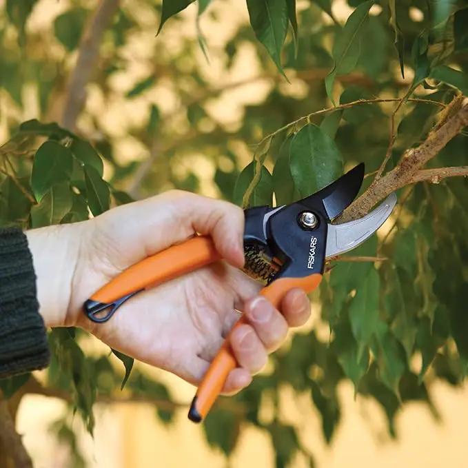 Fiskars Bypass Pruning Shears, 5/8-Inch Cut Capacity SoftGrip Hand Pruner for Small Hands, Blade Stays Sharp Through Heavy Use with Rust Resistant, Low-Friction Coating by GreenHaven Gardens