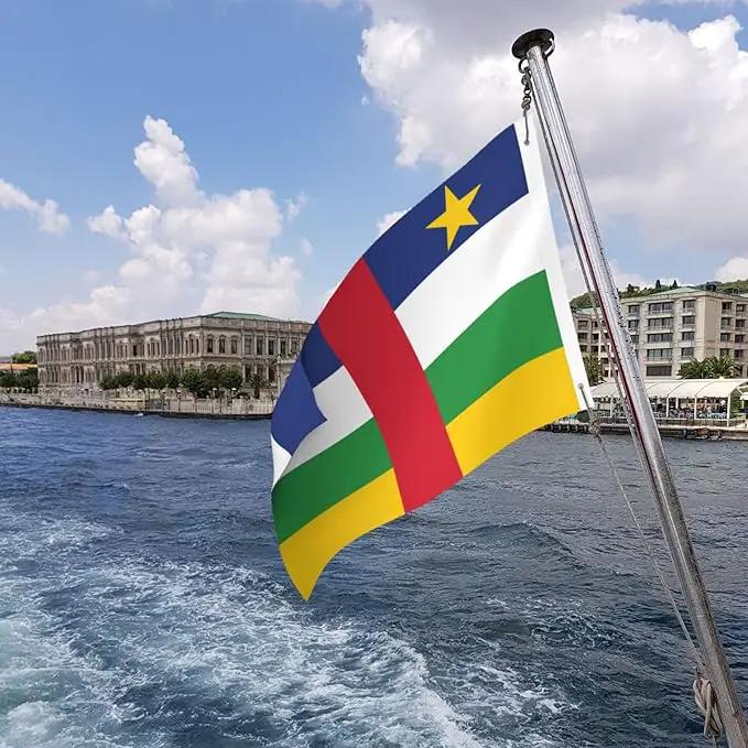 Central African Republic Flag Garden Yard House 2x3 ft Flags Double Sided Print Banner Indoor Outdoor Party Home Decorations for Boat Dorm House Balcony by GreenHaven Gardens