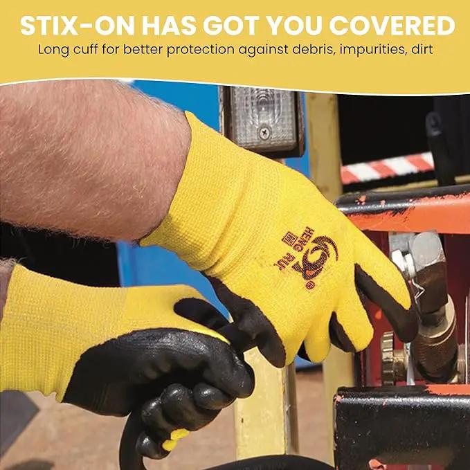 10 OR 20 Pairs Work Gloves–Heavy Duty Rubber Coated Safety Work Gloves–Multipurpose Gloves by GreenHaven Gardens