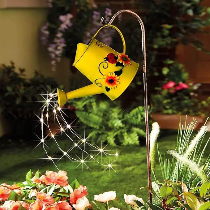 Decorative Sunflower & Ladybug Metal Watering Can (Vol: 4 Cups) | Small Yellow Watering Can | Garden Décor Housewarming Gift for Mother Women Friends Gardeners by GreenHaven Gardens