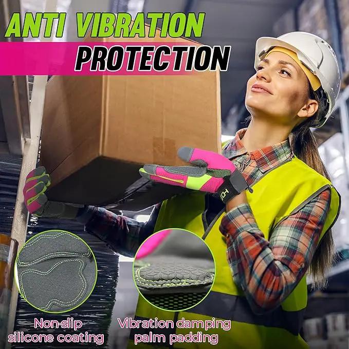 HANDLANDY Women Safety Work Gloves Utility Touch Screen Working Grip Glove for Yardwork Gardening Breathable Mechanic Gloves by GreenHaven Gardens