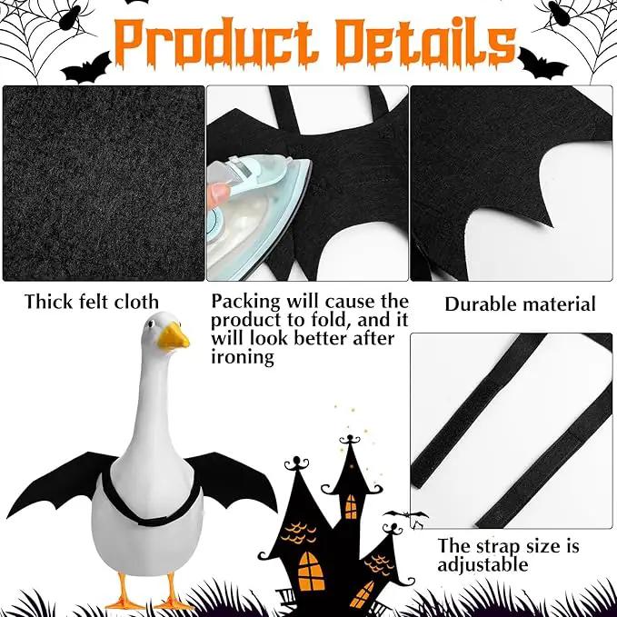 Halloween Goose Outfit Lawn Porch Goose Outfit Spider Bat Costume Plastic Goose Clothing for 23" Goose Halloween Outdoor Patio Yard Lawn Art Decoration(Bat) by GreenHaven Gardens