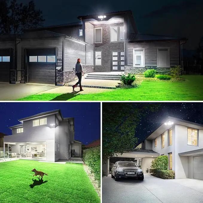 Olafus 100W LED Security Light Motion Sensor Outdoor Light, Motion Flood Light Dusk to Dawn, 9000LM Super Bright 6500K Exterior Motion Detector Floodlight for Garage Yard Porch Eave IP65, Black by GreenHaven Gardens