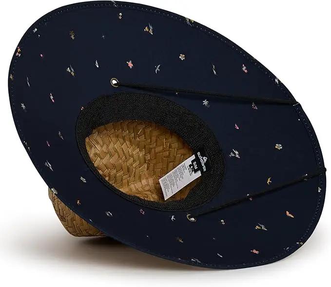 Quiksilver Men's Wide Brim Outdoor Lifeguard Straw Sun Hat