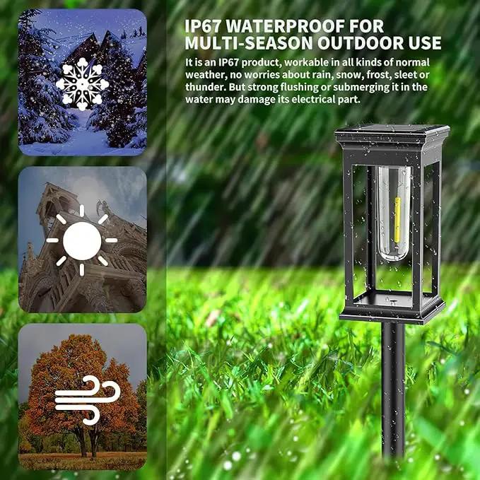 Amzxart 8 Pack Solar Pathway Lights Outdoor,Bright Solar Outdoor Lights Waterproof,Auto-on/Off Pathway Light Solar Powered for Lawn Yard Patio Garden Decoration by GreenHaven Gardens