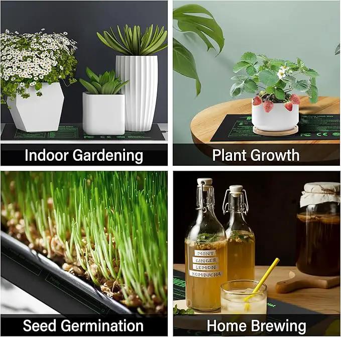 iPower Seedling Heat Mat for Plants with Dual Digital Temperature Controller, 10" x 20.75", Black by GreenHaven Gardens