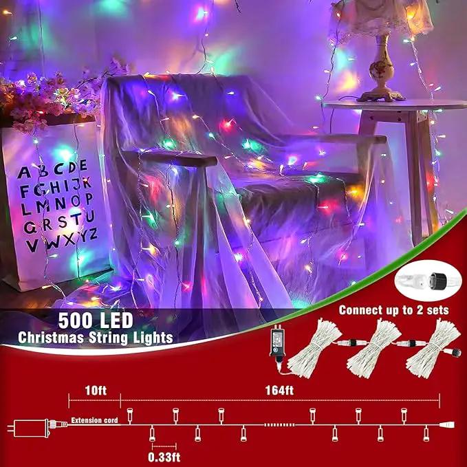 Vivideal 165ft Easter Lights Outdoor Waterproof, 500 LED Pastel Lights for Easter Clear Wire with 8 Modes, Plug in Pastel Fairy String Light for Bedroom Tree Home Party Garden Decorations by GreenHaven Gardens