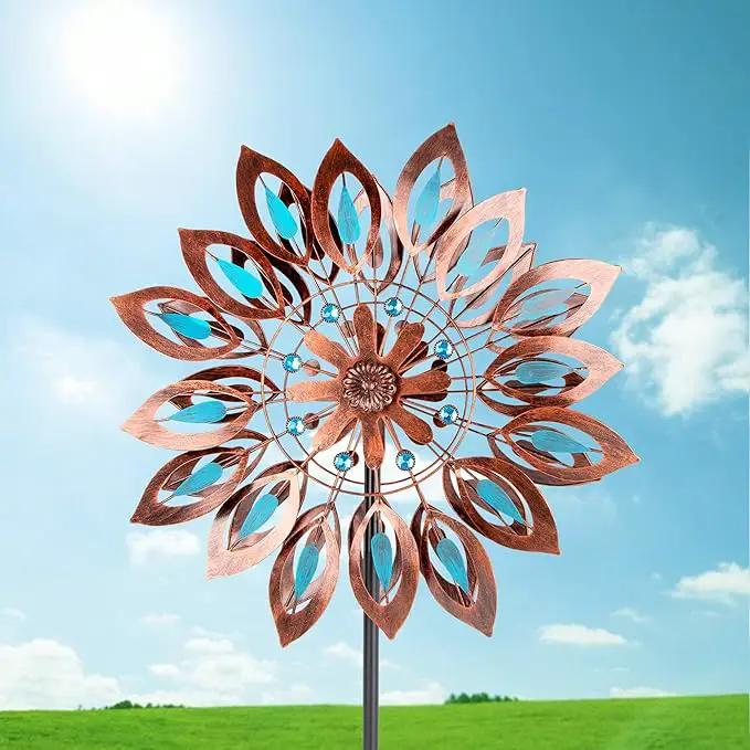 Wind Spinners for Outdoor Yard Decor, 360 Degrees Swivel Large Outdoor Metal Wind Spinner, 76" Wind Sculptures Garden Decor for Patio Lawn Yard by GreenHaven Gardens