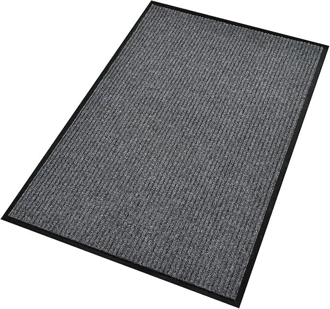 Profile Rubber Door Mat, 72x48inch, Heavy Duty, Entrance Doormat, Indoor and Outdoor, Waterproof, Easy Clean Shoe Scraper, Home Rug Welcome Mats for Entryway, Patio, Porch(Light Grey) by GreenHaven Gardens