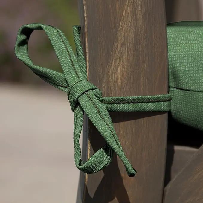 Arden Indoor/Outdoor Seat or Rocking Chair Cushion, 19 x 18, Water Repellent, Rain Proof, Fade Resistant Cushion for Rocking or Dining Chairs Bright Moss Green Leala by GreenHaven Gardens