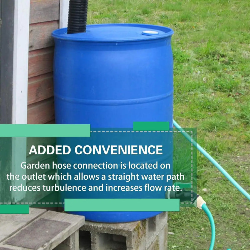 Plastics Rain Barrel Spigot, High Flow Valve Core, Large Flow Water Tank Faucet,Plastic Spigot for 5 Gallon Bucket，3/4 NPT Inlet x 3/4 GHT Outlet Bulkhead Valve for Outdoor Plastic Bucket by GreenHaven Gardens