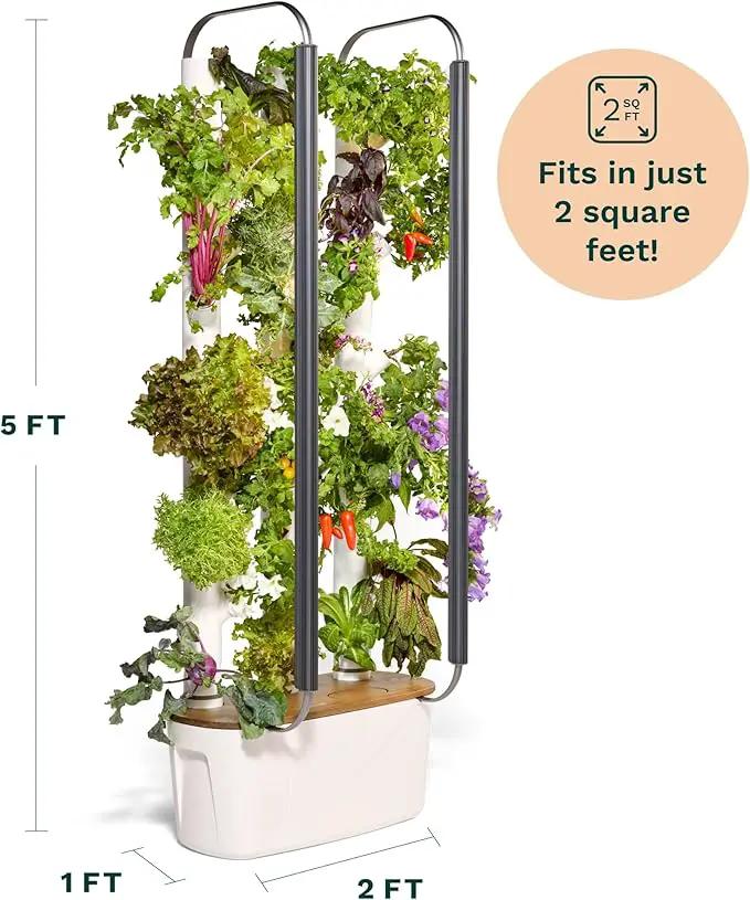 Gardyn 4.0 Hydroponics Growing System Kit & Vertical Garden Planter, 30 Non-GMO Indoor Plants Smart Garden, Herbs, Vegetables & LED Grow Lights for Indoor Gardening System by GreenHaven Gardens