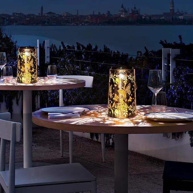 Outdoor Solar Lanterns Large Butterfly Pattern Lantern Hanging Light House Yard Patio Backyard Porch PathwayDecor Gifts for Women Grandma Mom Friends 2pcs by GreenHaven Gardens