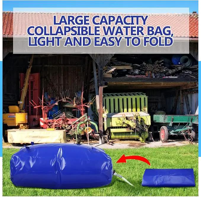 Kingdder Large Capacity Water Storage Bladder Emergency Water Bladder Tanks Foldable Storage Tank Portable Rainwater Bag for Drought Resistance Fire Protection Agricultural Irrigation(540L) by GreenHaven Gardens