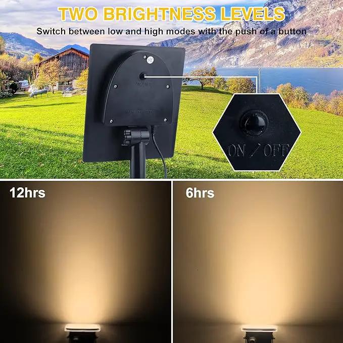 Solar Spot Lights Outdoor, 20 LED IP65 Waterproof Solar Landscape Lights, Dusk-to-Dawn 3000K Warm White Outdoor Light for Yard Garden Driveway Porch Walkway, 4-in-1 by GreenHaven Gardens