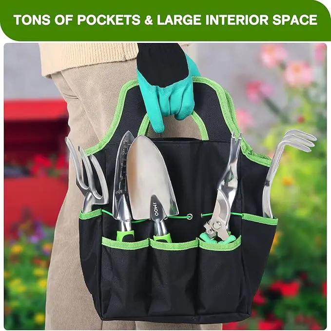 Garden Tools, 8-Piece Garden Tool Set with Non-Slip Ergonomic Handles, Lightweight Aluminum Alloy Rust-Proof Durable Gardening Hand Tools, Ideal Gardening Tools Gifts for Women and Men by GreenHaven Gardens