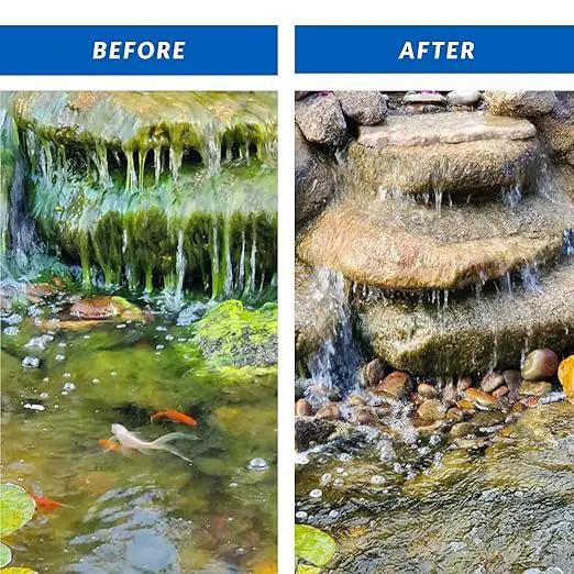 CrystalClear Algae D-Solv Pond Algae Control, Fast-Acting EPA Registered Algaecide, Use in Fountains & Outdoor Ponds Containing Koi & Other Fish, Treats 115,200 Gallons, 2.5 Gallons by GreenHaven Gardens
