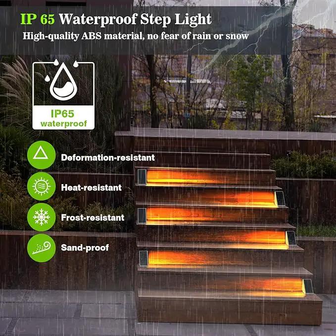 Motion Sensor Solar Step Lights Outdoor Waterproof, 8 Led Solar Stair Lights for Outside, Motion Detector Lights Solar Power for Pathway/Deck/Walkway/Drivway/Lawn/Garden(6PC) by GreenHaven Gardens