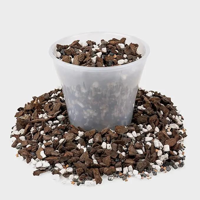 Premium Bonsai Soil All Purpose Fast Draining Mix - Pumice, Lava, Calcined Clay and Pine Bark Potting Pre Mixed Bonsai Plant Soil Mixture by GARDENERA- Made in USA - (2 Quart Bag) by GreenHaven Gardens