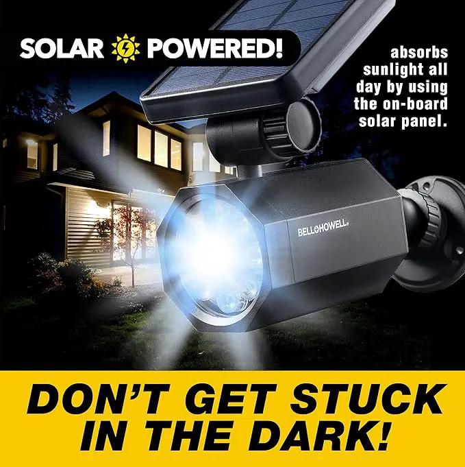 Bell+Howell Bionic Spotlight Motion Solar Spot Lights Outdoor Waterproof, Solar Landscape Lights, Outdoor Solar Yard Lights Weather Resistant, Super Bright LED Lights, for Garden, Lawn As Seen On TV by GreenHaven Gardens