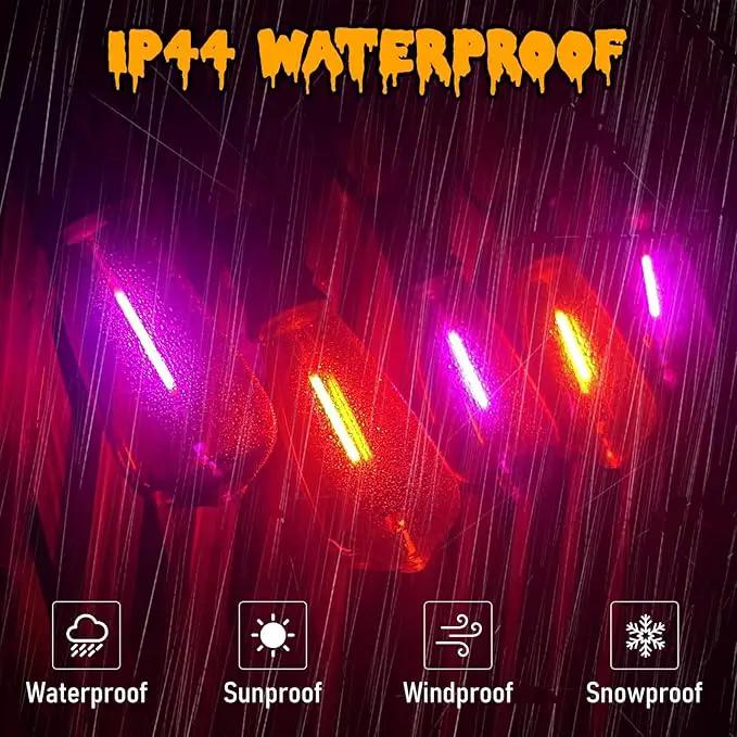 10Ft LED Outdoor String Lights, Halloween Orange Purple Lights with 10 0.6W ST40 LED Bulbs, Waterproof Connectable Patio Lights for Indoor Outdoor Backyard Garden Halloween Christmas Holiday Decor by GreenHaven Gardens