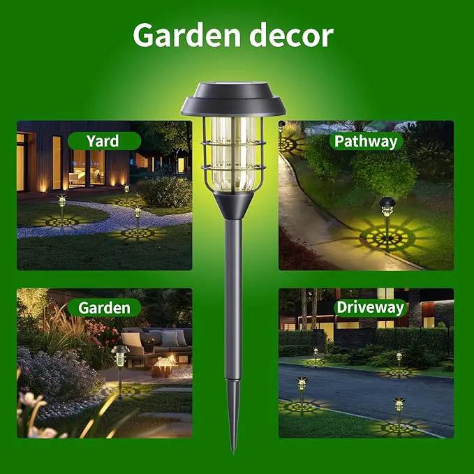 Solar Lights Outdoor Waterproof for Yard, 6 Pack Solar Pathway Lights Outdoor Lawn Lights Solar Powered Outdoor Lights LED Landscape Lighting Solar Garden Lights for Patio, Outside, Driveway, Walkway by GreenHaven Gardens