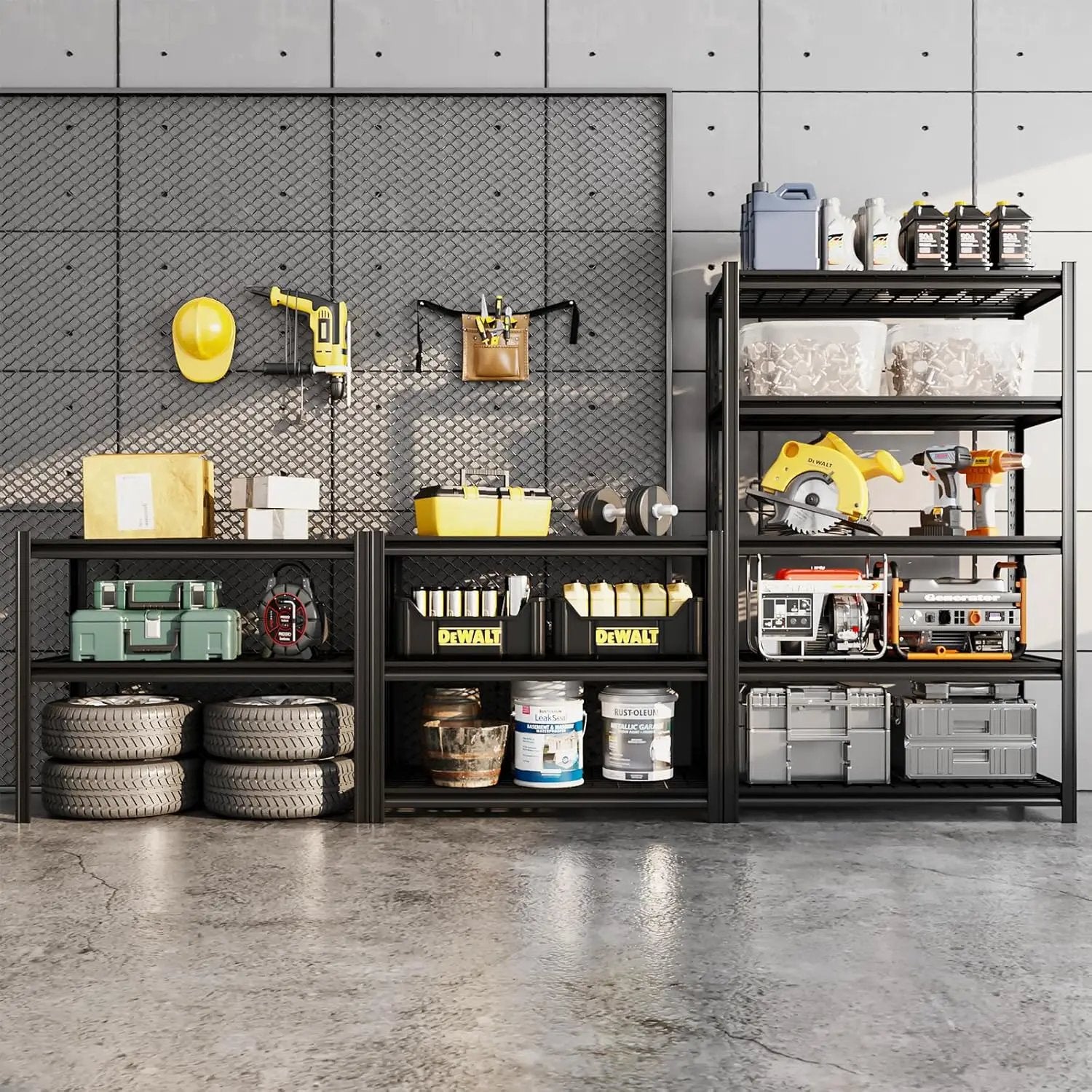 5-Tier 35" W x 15.8" D x 72" H Garage Shelving 3000LBS Storage Shelves Heavy Duty Metal Shelf Unit Adjustable Basement Industrial Storage Racks by GreenHaven Gardens