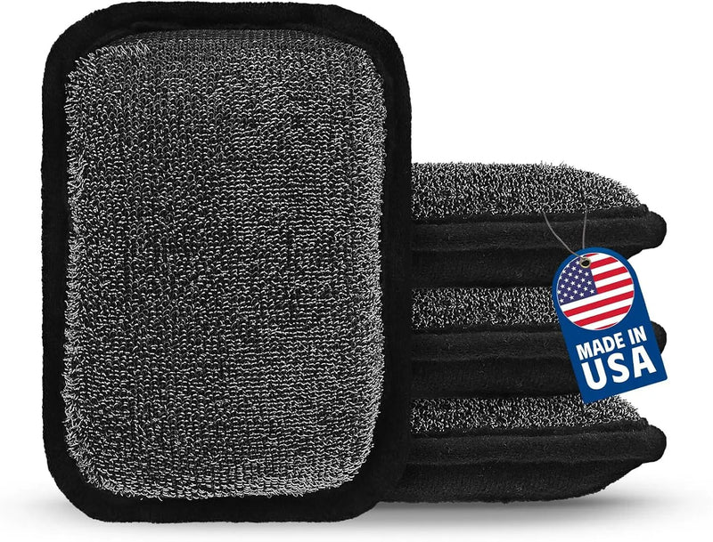 MEKER Grill Brush Bristle Free Replacement Pad, Ultra Safe Cleaning, Grill Cleaner Pad, Grill Brush Replacement Pad, 4 PCS by GreenHaven Gardens