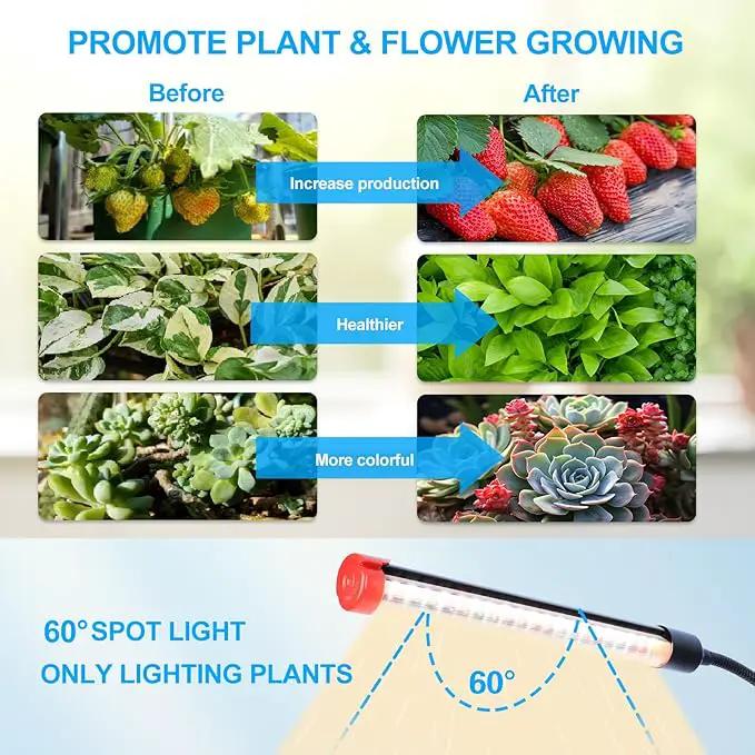 10-Head Grow Lights for Indoor Plants with Stand 90W, LED Plant Grow Light for Tall Houseplants, Bonsai Tree, Full Spectrum Growing Lamp with 4,8,12 Hr Timer, 24"-64" Adjustable Height by GreenHaven Gardens