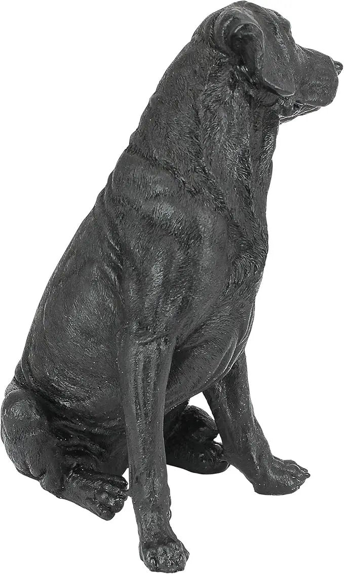 Design Toscano Labrador Retriever Dog Indoor/Outdoor Garden Statue, 9 Inch Wide, 15 Inch Tall, Cast Stone Resin, Black Painted Finish by GreenHaven Gardens