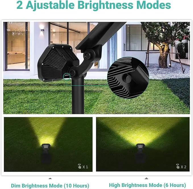 Nekteck Solar Lights Outdoor,10 LED Landscape Spotlights Powered Wall Lights 2-in-1 Wireless Adjustable Security Decoration Lighting for Yard Garden Walkway Porch Pool Driveway (6 Pack, Warm White) by GreenHaven Gardens