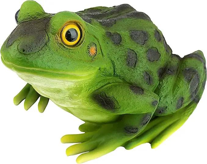 Design Toscano QM20510 Ribbit The Frog Garden Toad Statue, 9", Full Color by GreenHaven Gardens