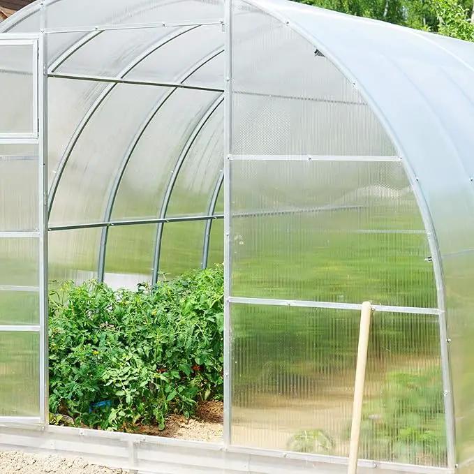 12 Pcs Polycarbonate Greenhouse Panels Waterproof UV Protected Polycarbonate Double Layer Polycarbonate Panels Sheet Corrugated Plastic for Greenhouse, Outdoor, Plant Stand Roof(4' x 2' x 0.24'') by GreenHaven Gardens