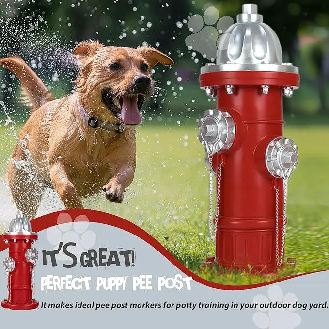 Dog Fire Hydrant Pee Post, Dog Pee Post Training Statue, Resin Fire Hydrant Statue for Dogs to Peed on, Backyard Lawn Decor, Firefighter Gifts for Men (17.5 inch) by GreenHaven Gardens