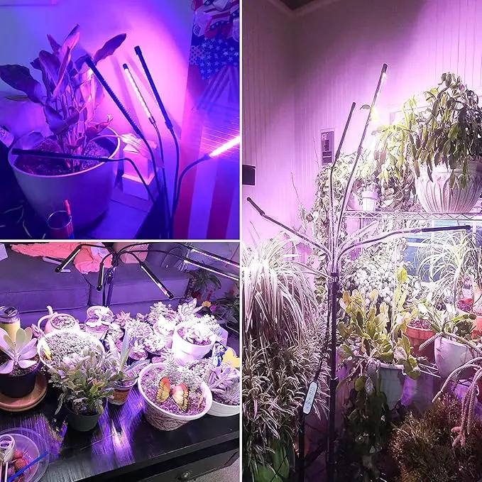 wolezek Grow Lights for Indoor Plants, Full Spectrum LED Plant Grow Light with Adjustable Stand and Sturdy Clip, 5-Heads Plant Light with Auto 6/12/16H Timer, 3 Light Modes, 5 Levels Dimmable by GreenHaven Gardens